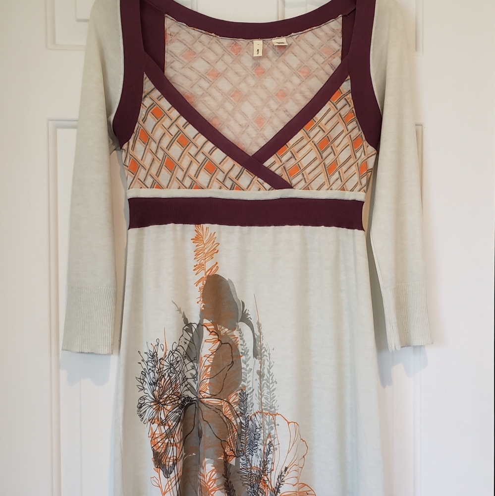 Anthropologie Moth Empire Waist Sweater Midi Dress Size 0 Medium NWOT